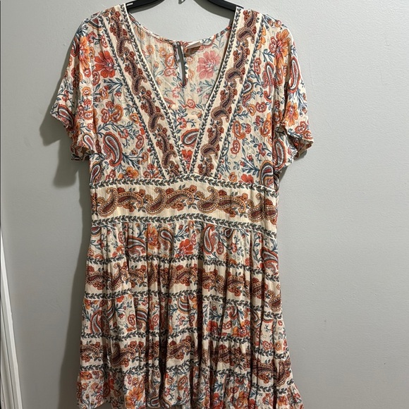 Bila Bohemian Paisley Dress in Orange and Cream - Picture 5 of 11
